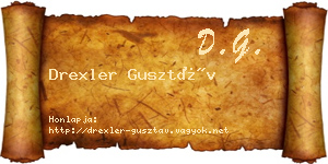 Drexler Gusztáv névjegykártya