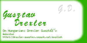 gusztav drexler business card